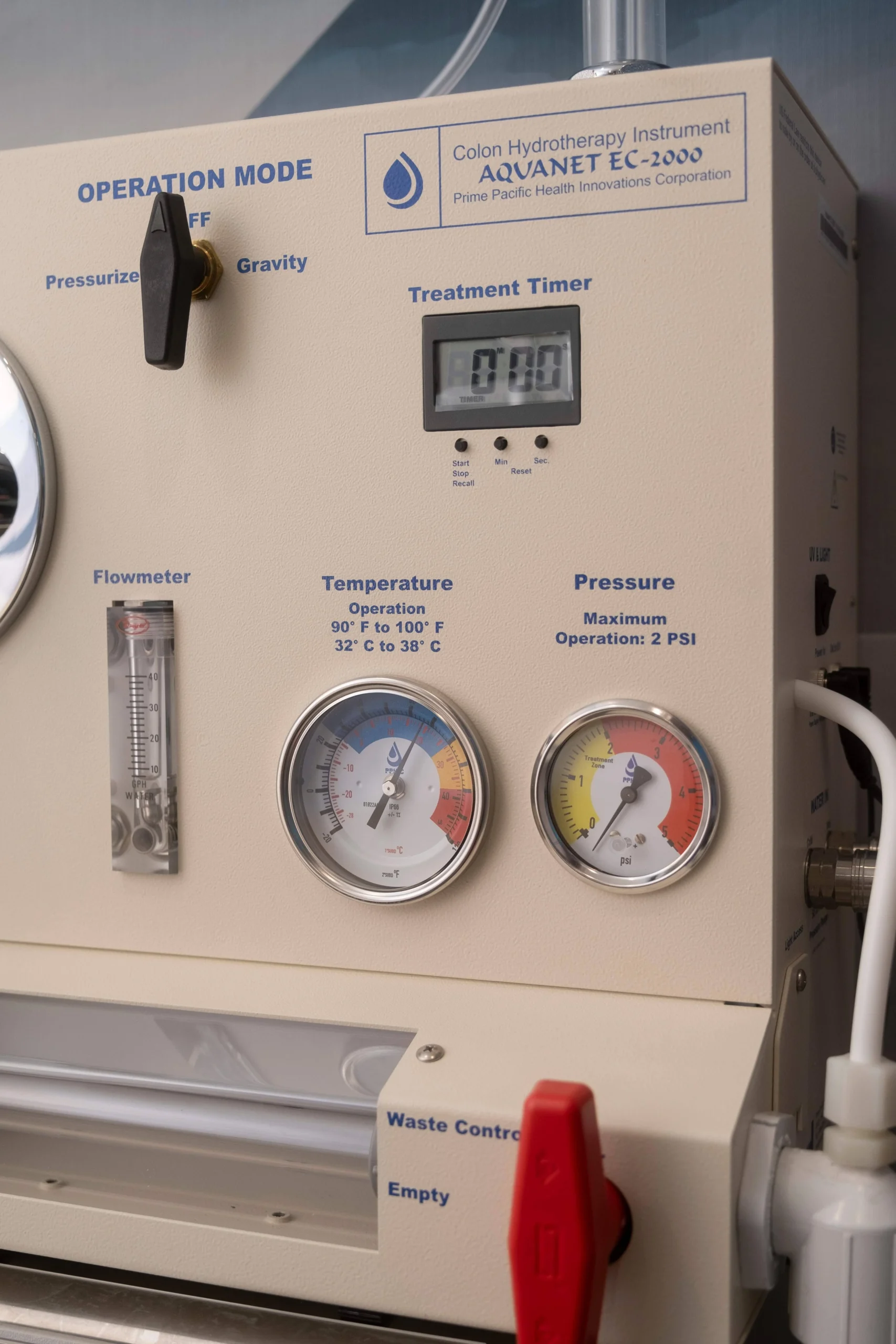 closed colon hydrotherapy equipment used at Heal House